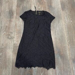 Laundry By Shellli Segal- Black Lacey Dress with Zip up